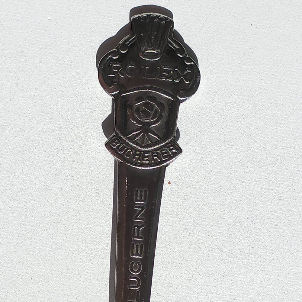 Vintage Rolex Watch Souvenir Collector Spoon Bucherer Switzerland Lucerne Lion